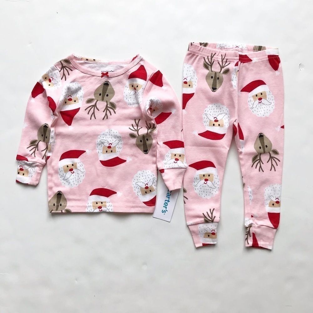 Carters NWT Santa/reindeer pajama set 12m & 18m
